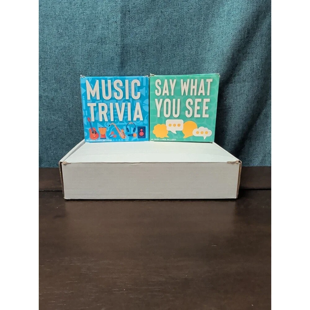 8-Pack Mini Trivia Game Set | Music Movies Sports Travel & Puzzles